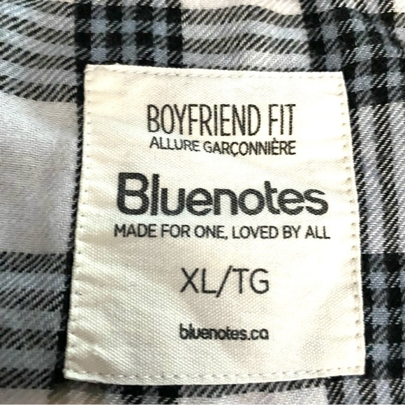 Bluenotes‎ Boyfriend Fit Black Plaid Women’s XL Casual Comfort Grungy 90s Style - Picture 6 of 8